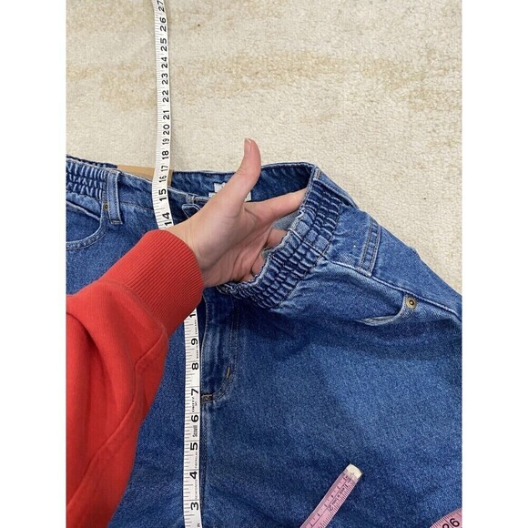 L.L. Bean Jeans Women's 16 MT Blue Original Fit Relaxed Elastic Waist Pants - Picture 5 of 9